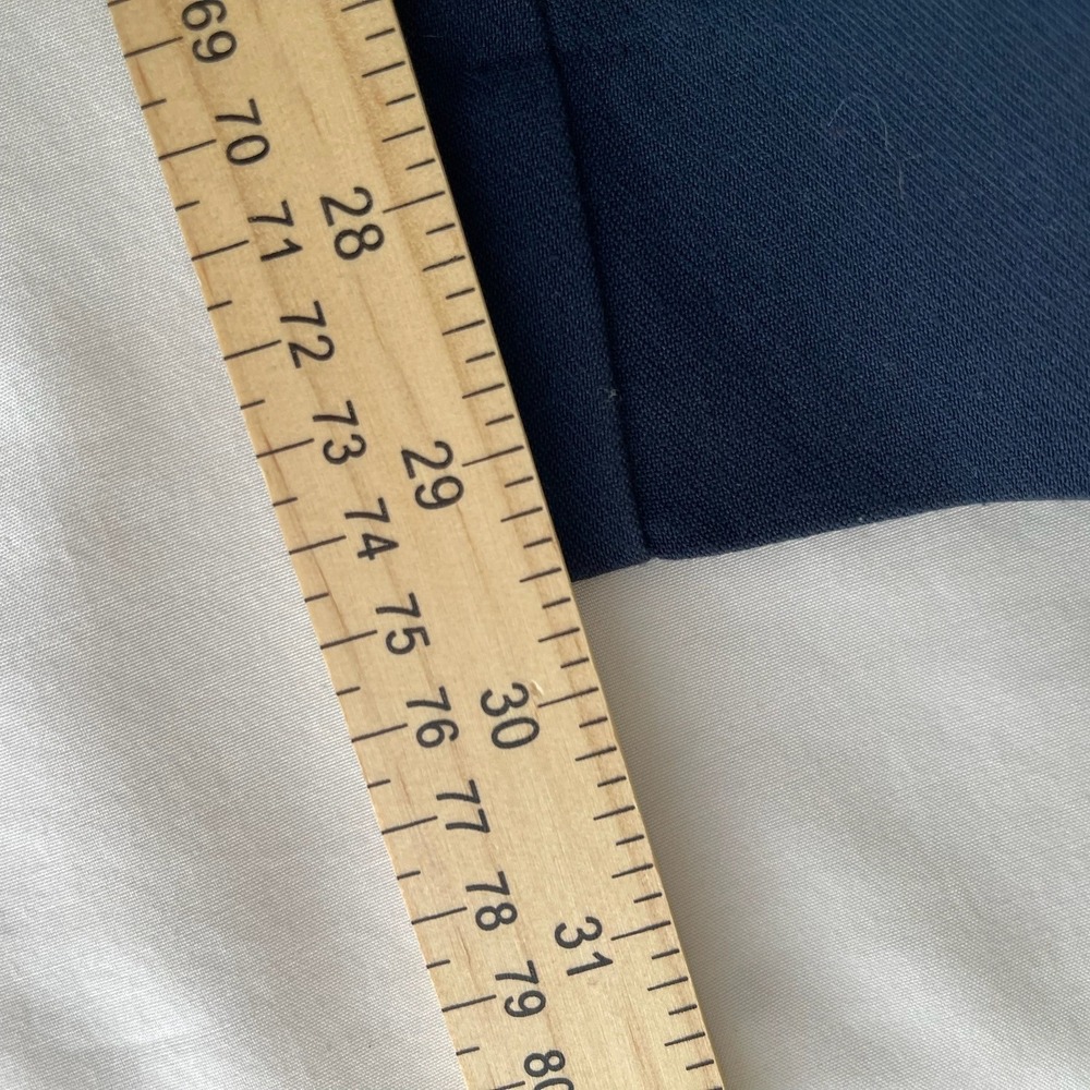 Abercrombie & Fitch Women's Navy Stretch Pleated Wide Leg Trousers Pants Size 30 - Picture 8 of 8